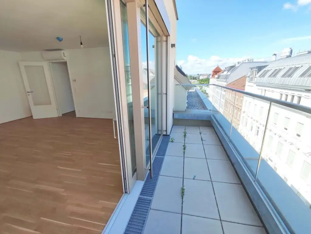 NEUBAU DACHGESCHOß-3-Zimmer-ERSTBEZUG mit Balkon in 1210 Wien! Top 2/43