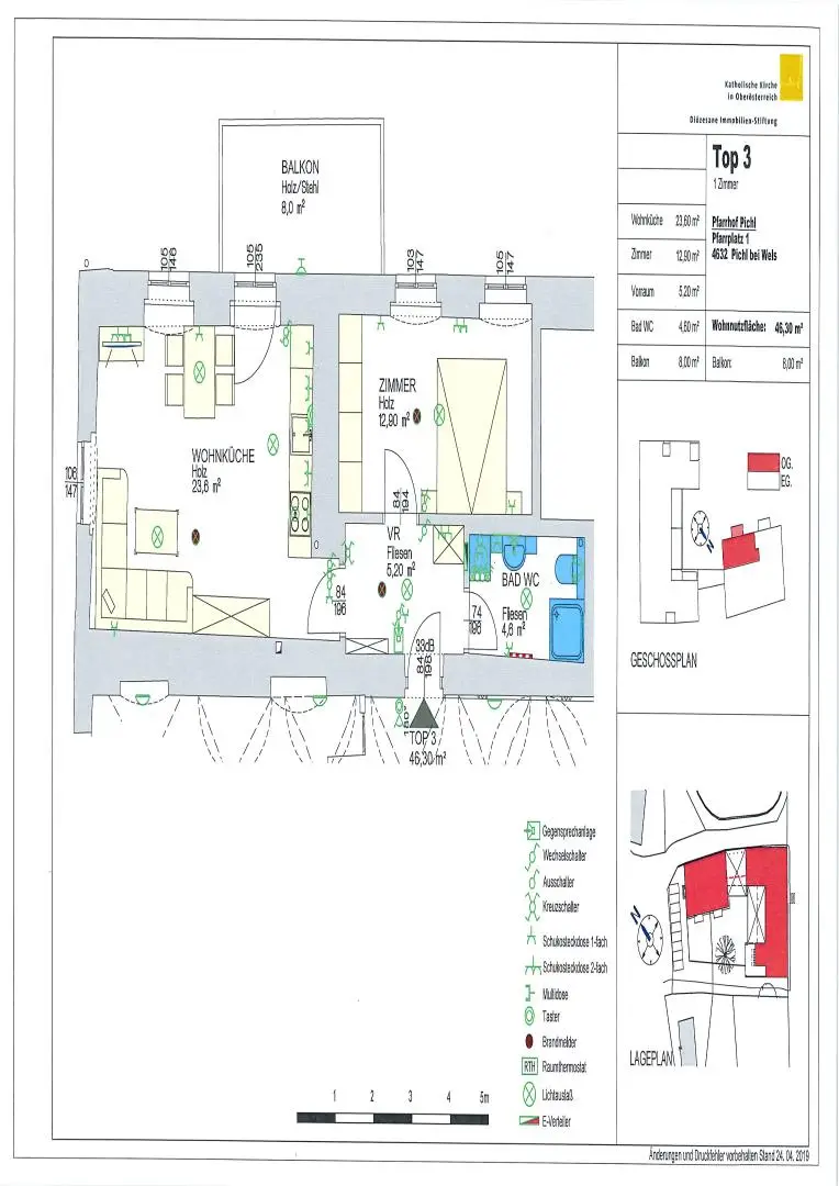 2-Zimmer-Wohnung im Ortszentrum von Pichl bei Wels zu vermieten