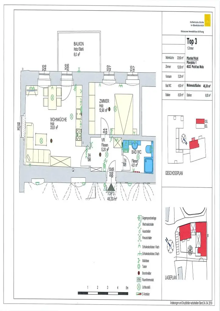 2-Zimmer-Wohnung im Ortszentrum von Pichl bei Wels zu vermieten
