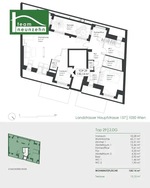 Klimatisiertes Penthouse nahe U3, S-Bahn und hervorragender Infrastruktur mit hochwertiger Ausstattung! - Mitten im Dritten - Erstbezug!