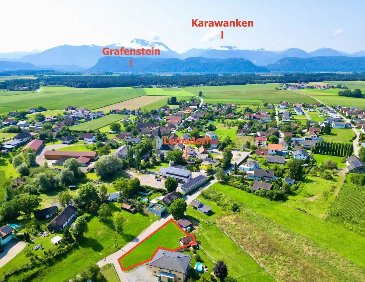 Ihr Familien-Bauplatz in Leibsdorf: Ruhig gelegen, bestens erschlossen & mit Karawankenblick