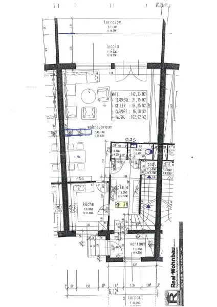 Schönes, sonniges und ruhiges Reihenhaus mit 142,00m² Nfl. und 102m² Eigengrund plus Carport und PKW-Stellplatz in Feschnig