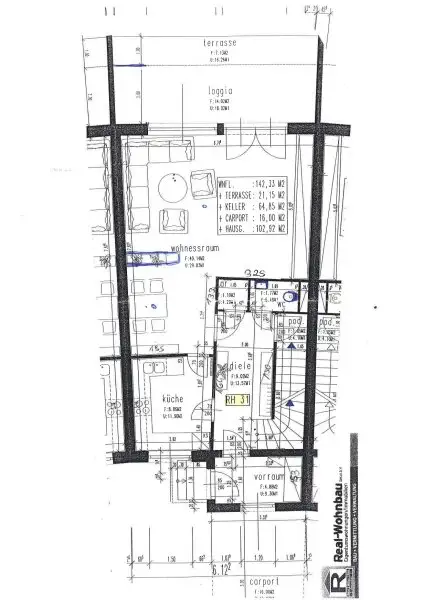 Schönes, sonniges und ruhiges Reihenhaus mit 142,00m² Nfl. und 102m² Eigengrund plus Carport und PKW-Stellplatz in Feschnig