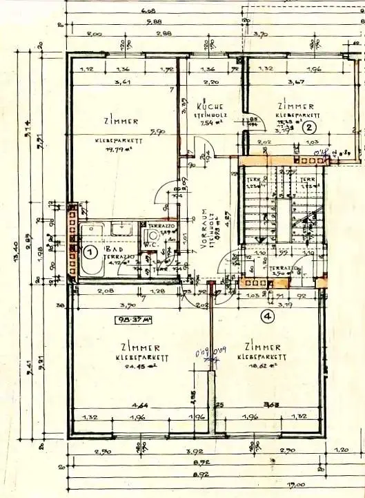 Vier-Zimmer-Wohnung in Grünruhelage in Sievering
