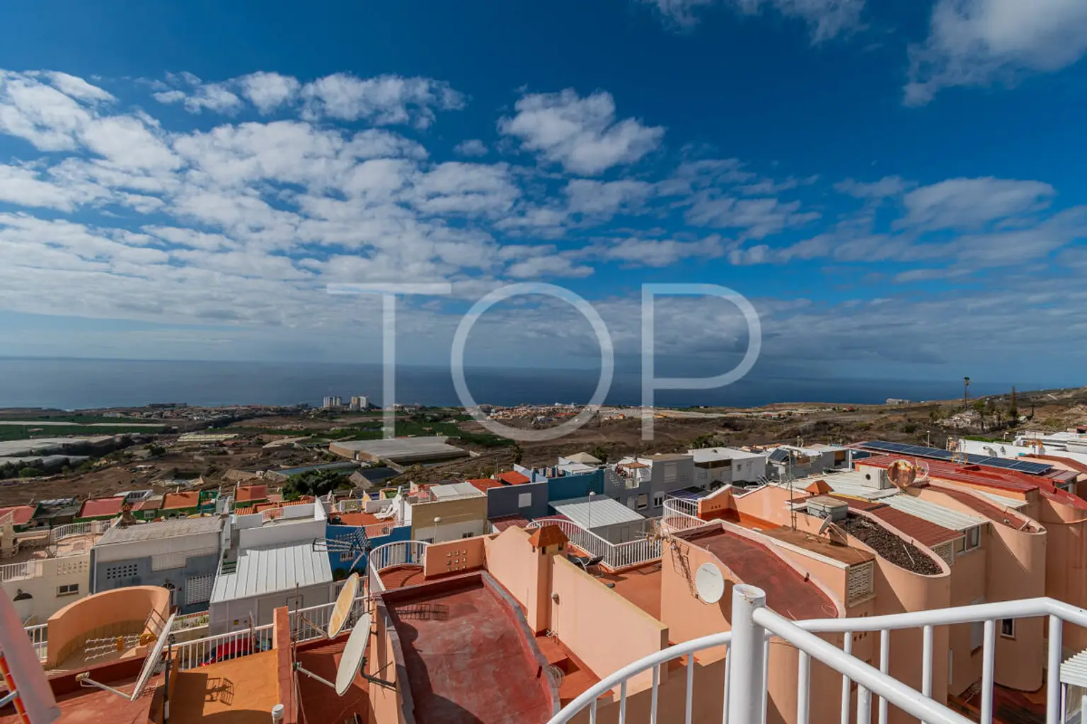 Spacious townhouse with rooftop terrace and sea views in Los Menores, Adeje