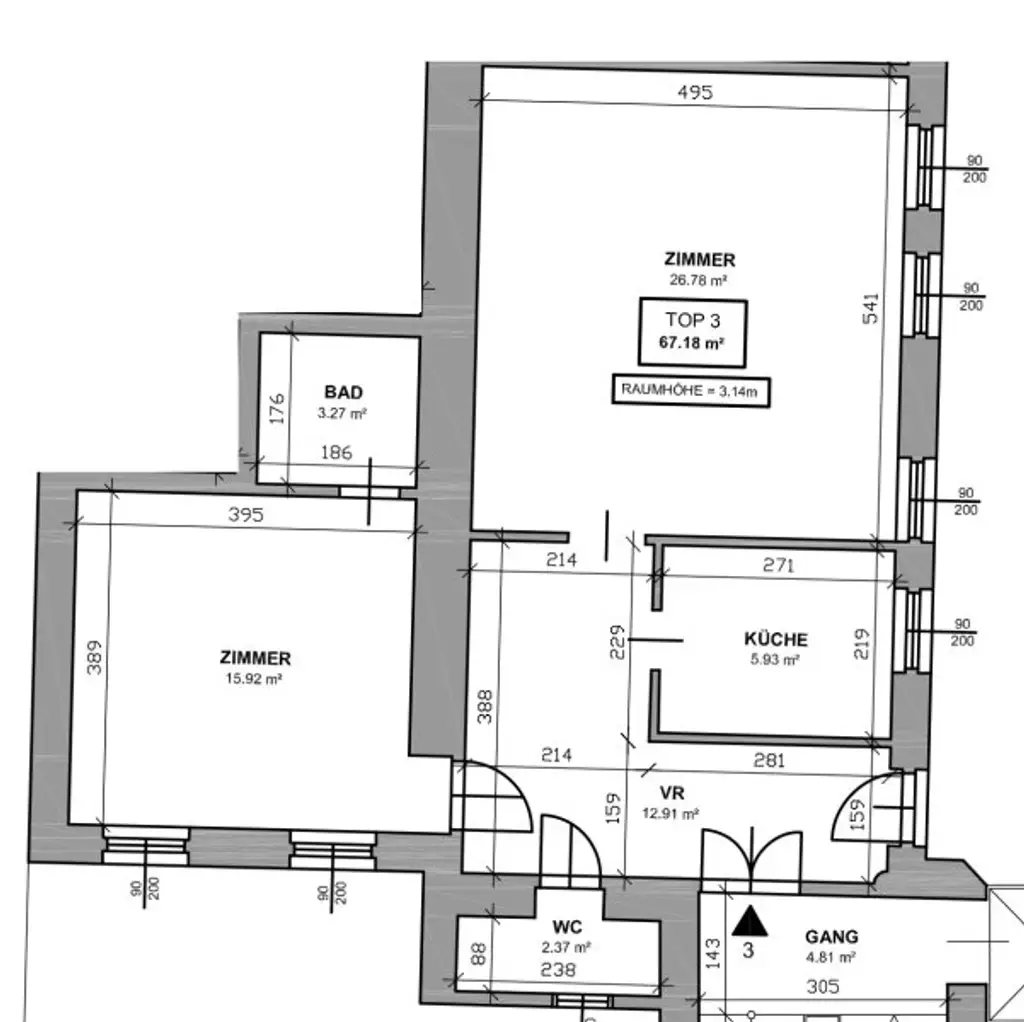 UNBEFRISTET: 2-Zimmer-Wohnung mit separater Küche ab FEBRUAR 2026!