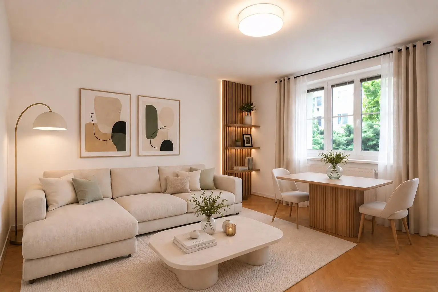 Wohnzimmer (virtuell eingerichtet)