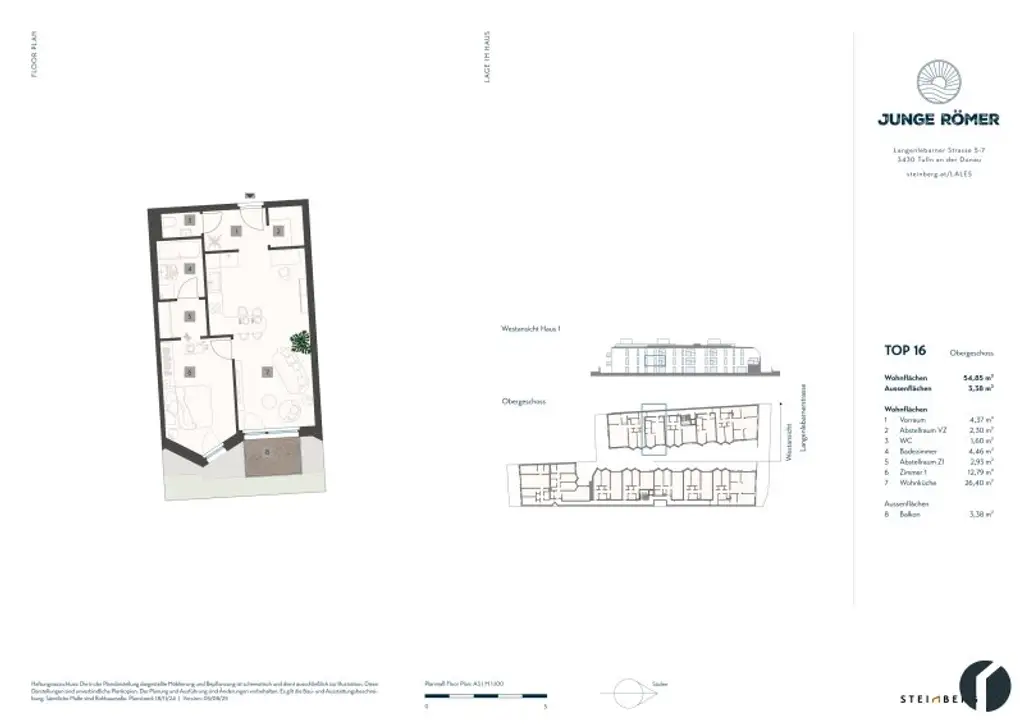 2 Zimmer Wohnung, Nähe Donaulände