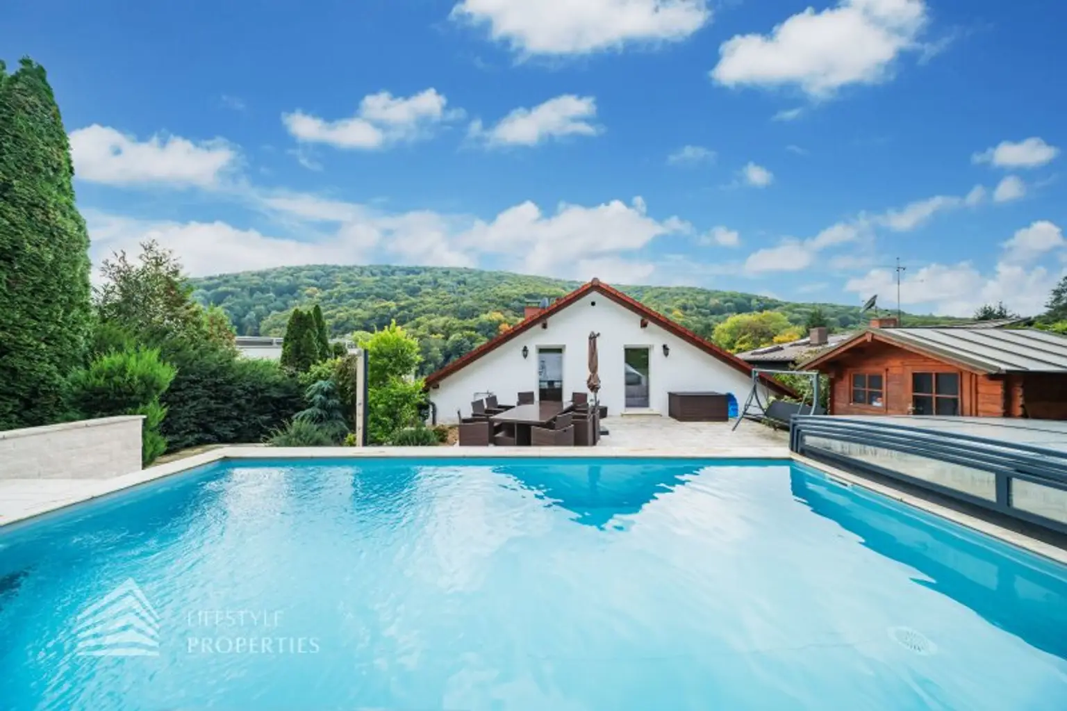 Luxuriöse Villa im Wienerwald – Beheizter Salzwasserpool, Gartenparadies & Premium-Parkmöglichkeiten