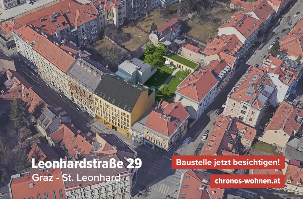 PROVISIONSFREI! Neubauprojekt - St.Leonhard! Große 2-Zimmerwohnung mit Innenhofbalkon!