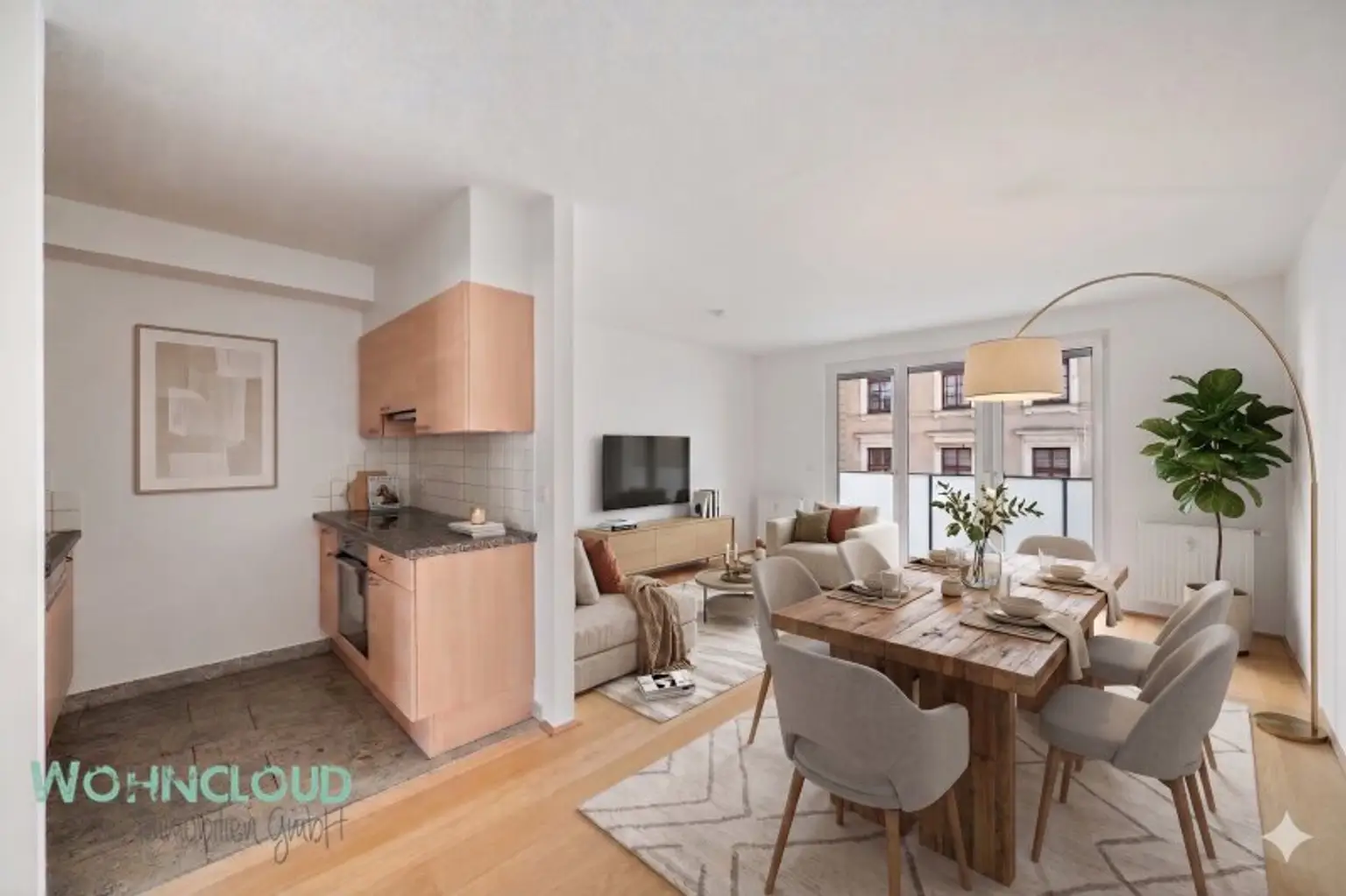 EINRICHTUNGSBEISPIEL WOHNKÜCHE