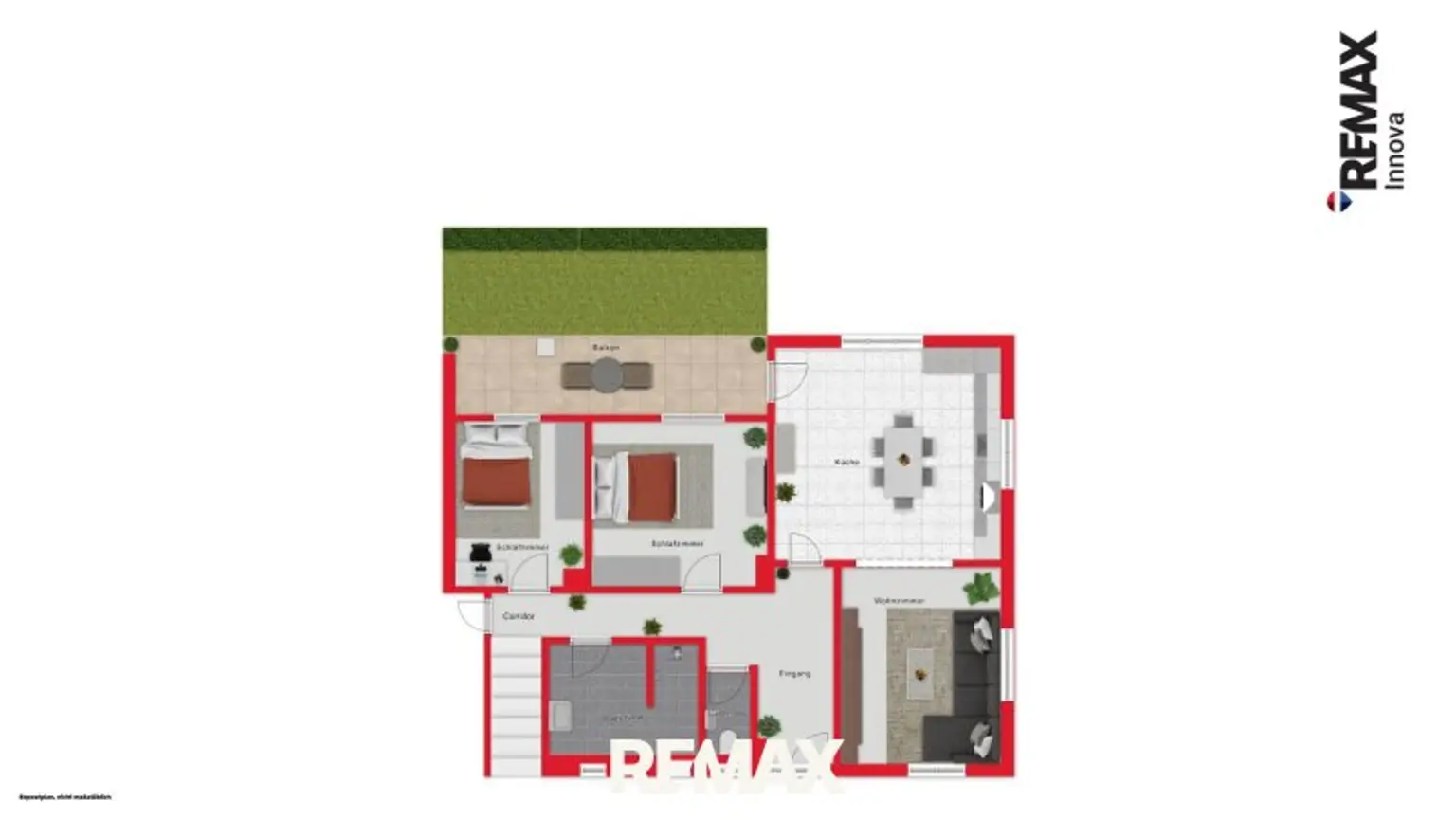 Grundriss mit Aussenbereich