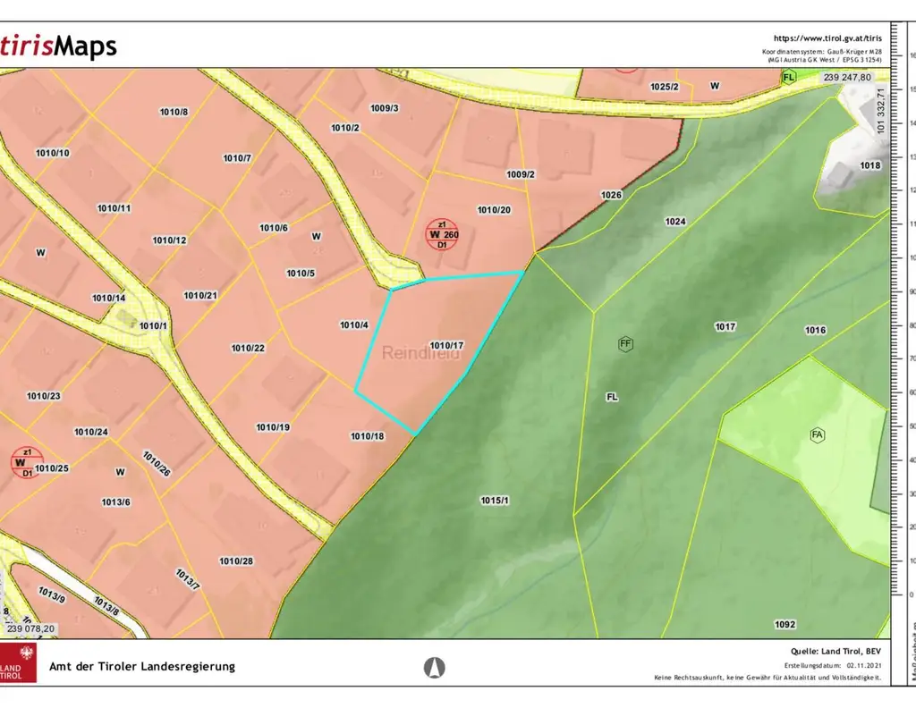 Baugrund am Weerberg in unverbaubarer Lage zu verkaufen