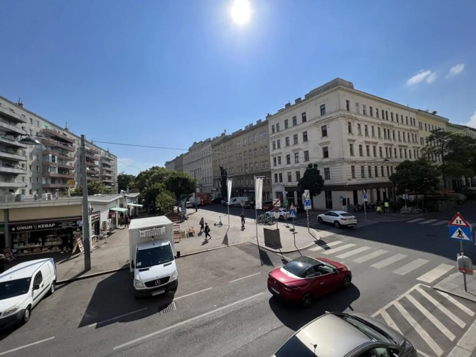 Ausblick aus der Küche zum Hannovermarkt