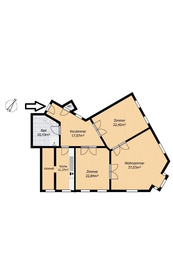 Altbauwohnung in Penzing mit viel Potential für Anleger und Altbauliebhaber! (derzeit noch vermietet)