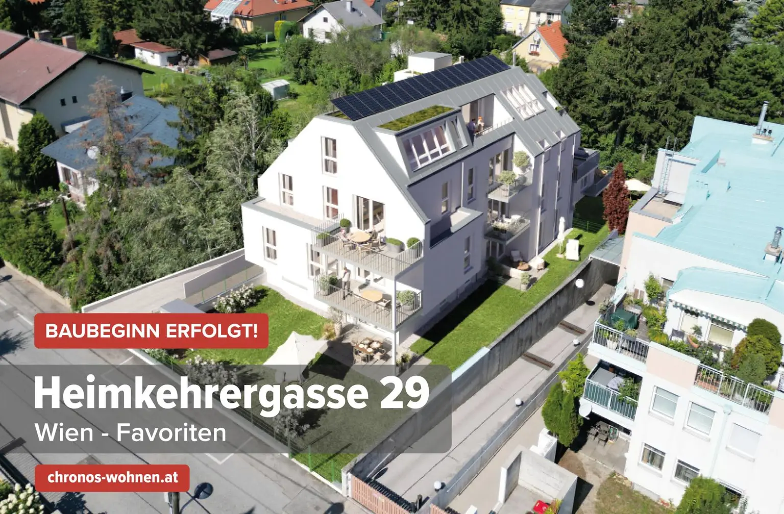 BAUBEGINN ERFOLGT! 3-Zimmer-Neubau-Gartenwohnung im Einfamilienhausgebiet in Ruhelage!