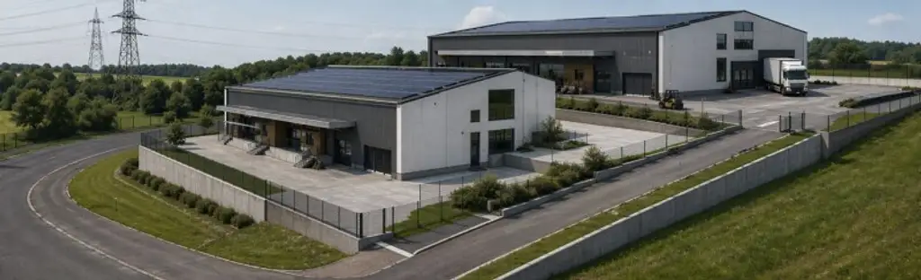 Moderne Gewerbehalle mit Bürofläche – Neubau in Toplage von Thalheim  ZU KAUFEN