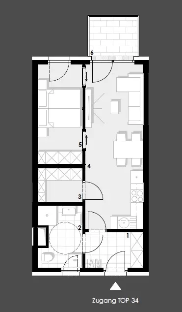 PÄRCHENHIT 2-ZIMMER MIT BALKON