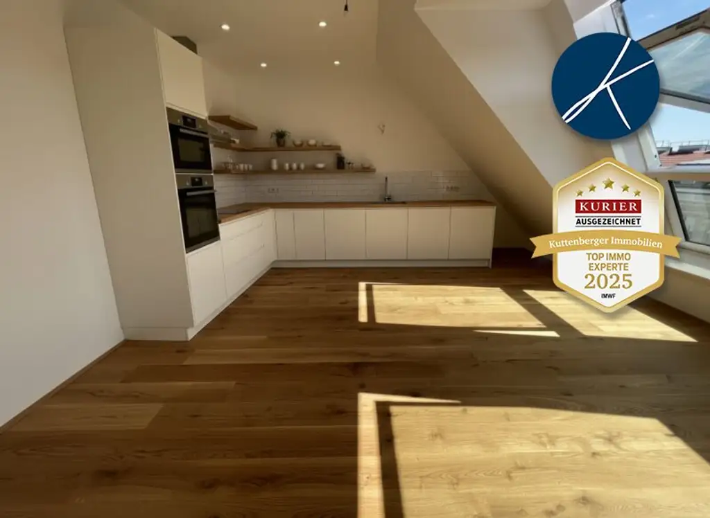 *Superprojekt: ''Über den Baumwipfeln" TOP 52 mit Süd-Westausrichtung + PANORAMA-DACHTERRASSE + 360° WIEN-BLICK