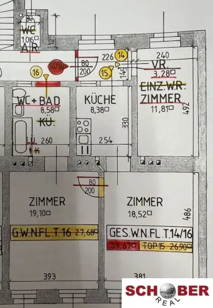 Sanierungsbedürftige Altbauwohnung