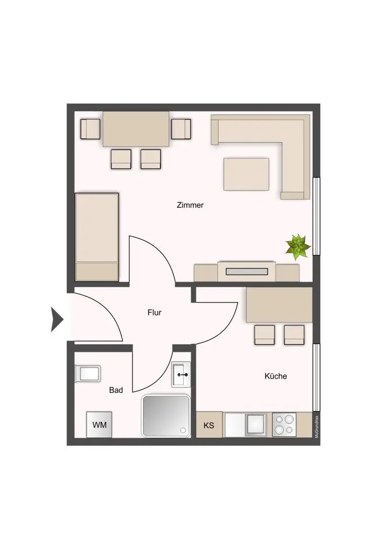 Sehr schöne Kleinwohnung – inkl. TOP Küche!