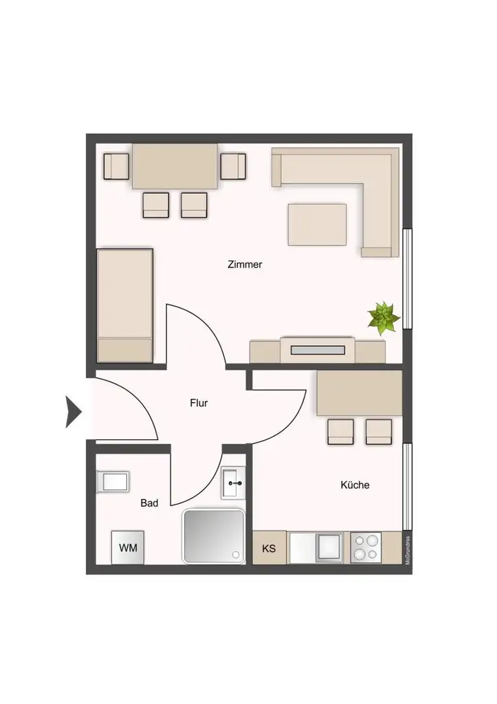Sehr schöne Kleinwohnung – inkl. TOP Küche!
