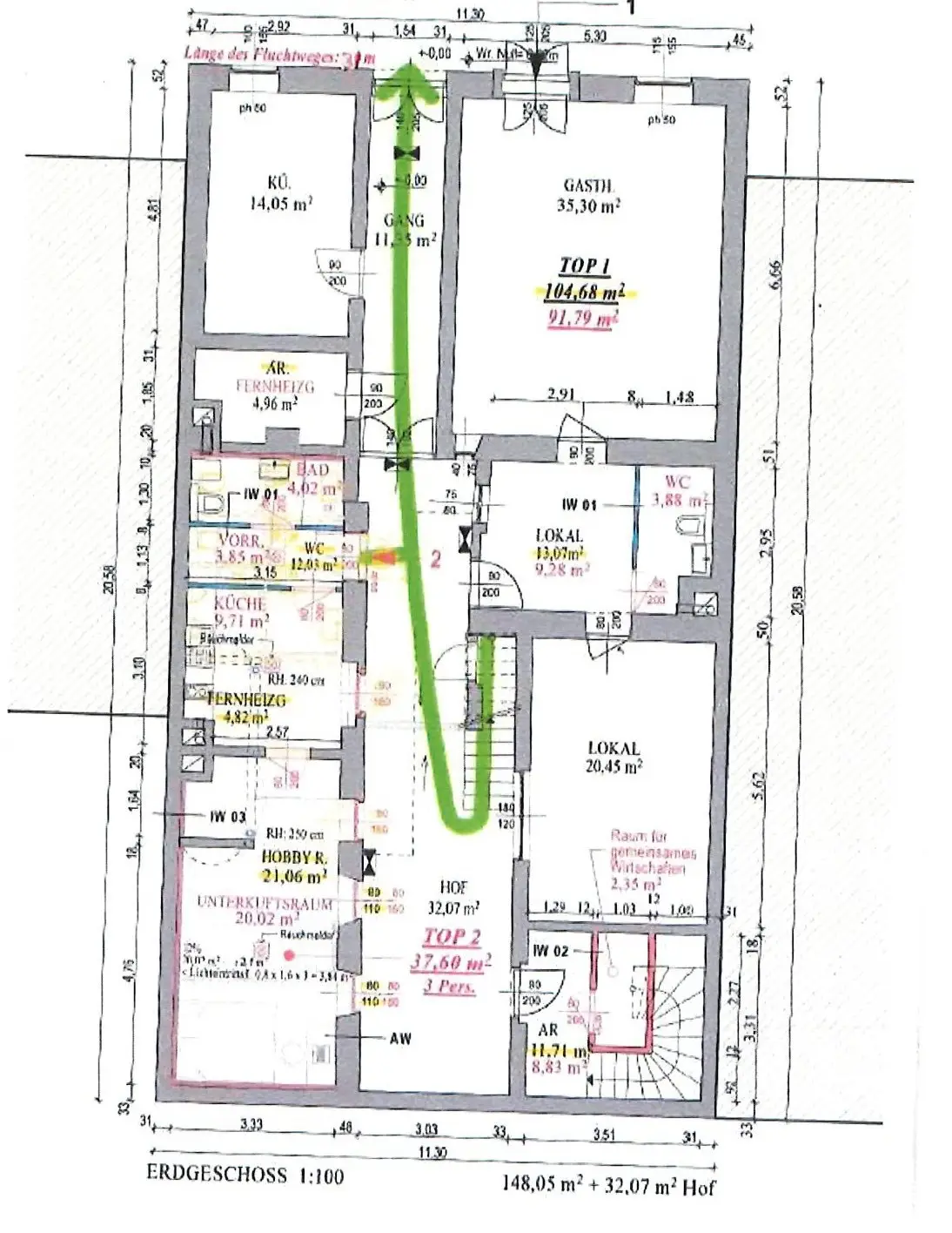 Kleines Zinshaus im 9. Bezirk