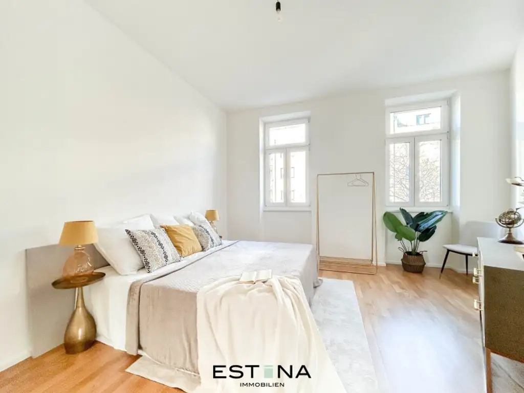 Stilvolle 3-Zimmer-Wohnung mit separater Küche in begehrter Grünruhelage nahe Gustav-Klimt-Park