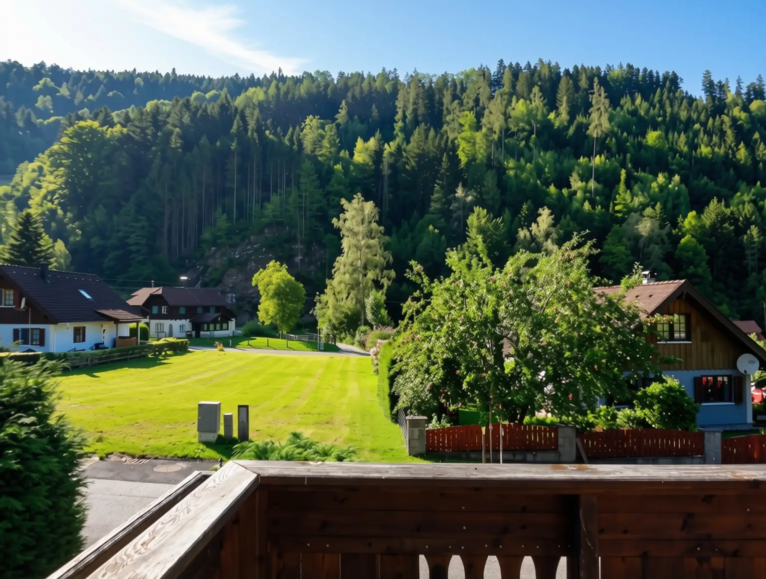 Grünblick von Terrasse