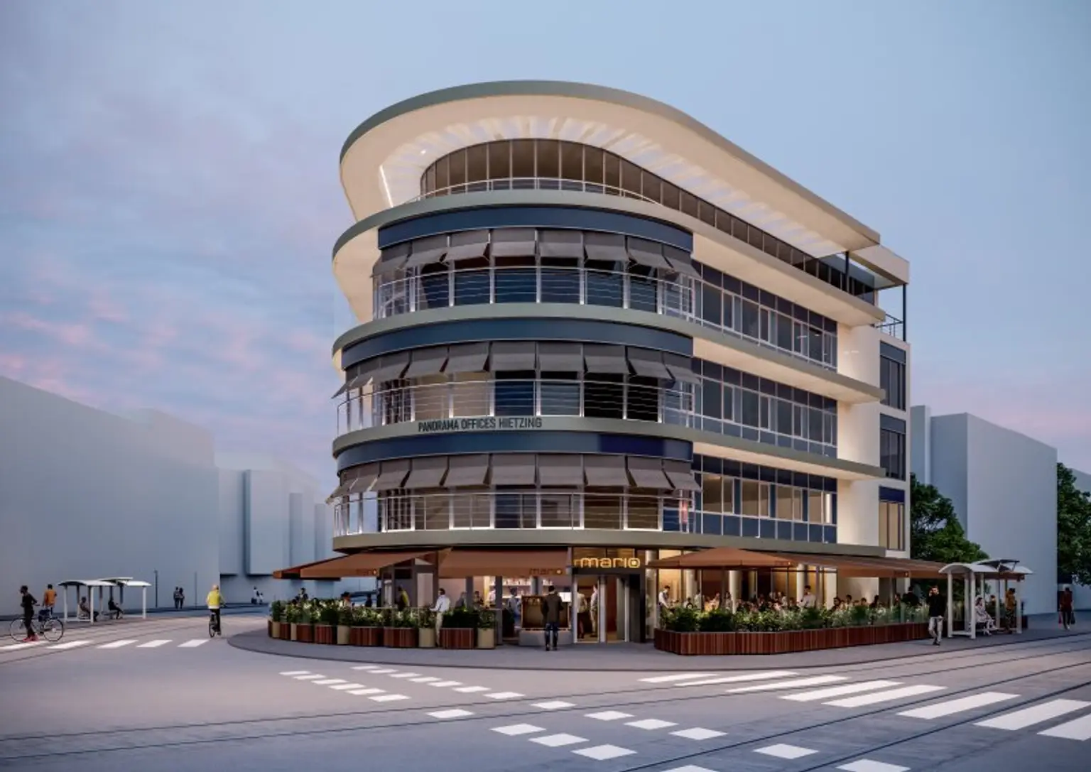 Randering Ansicht Abendstimmung