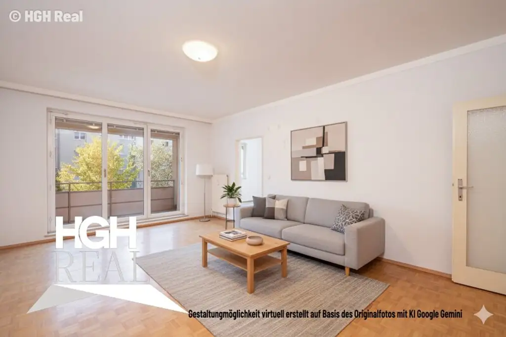 1220 Wien Helle 2-Zimmer Wohnung mit hofseitiger Loggia im 2. Liftstock Nähe U1 mit Potenzial für 3 Zimmer