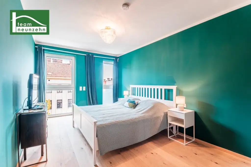 Einziehen und Wohlfühlen! Wohnung mit Hof-Balkon im hellen 4. OG nahe U3, Meiselmarkt und Schönbrunn! KLIMAANLAGE!