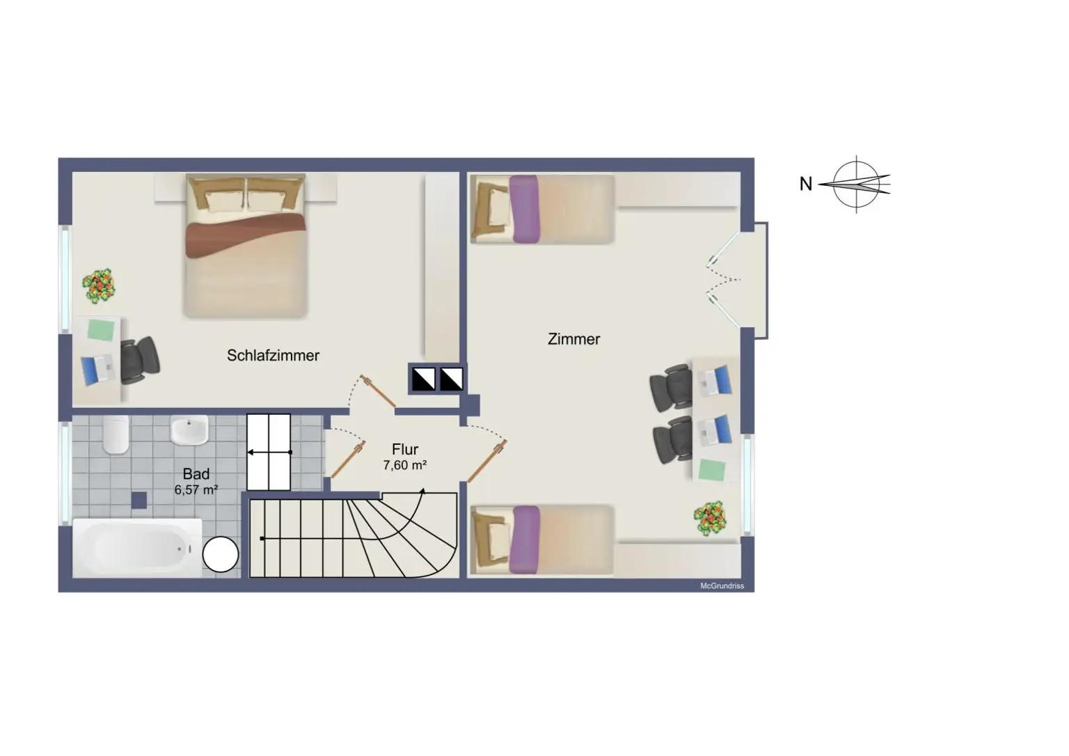 schematischer Grundriss 2. OG