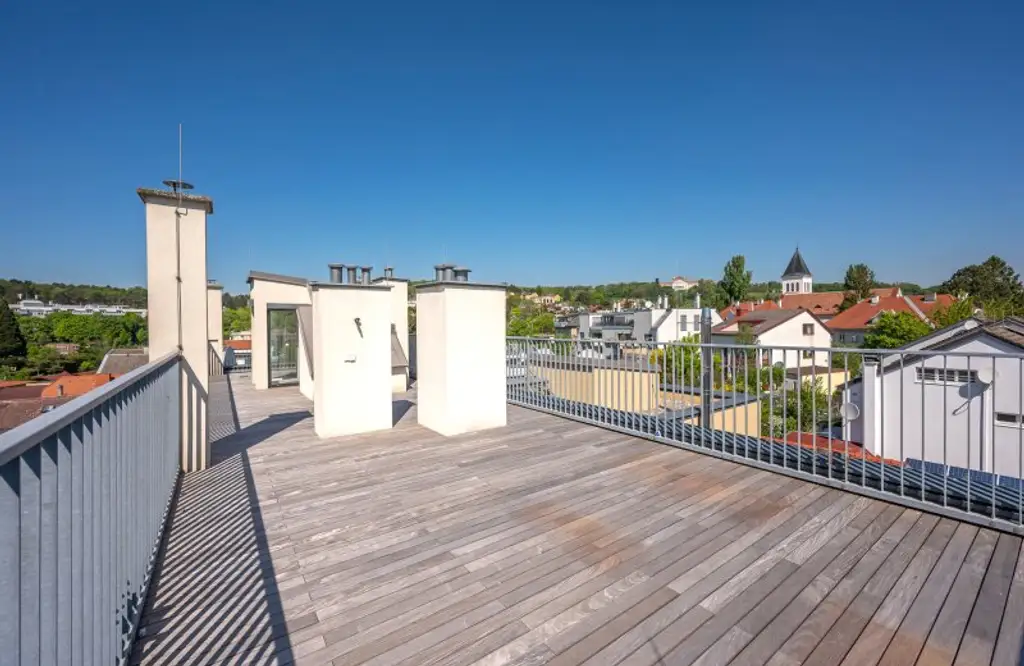 Panoramaliebling: Luxuriöse DG-Wohnung mit Dachterrasse und Fernblick
