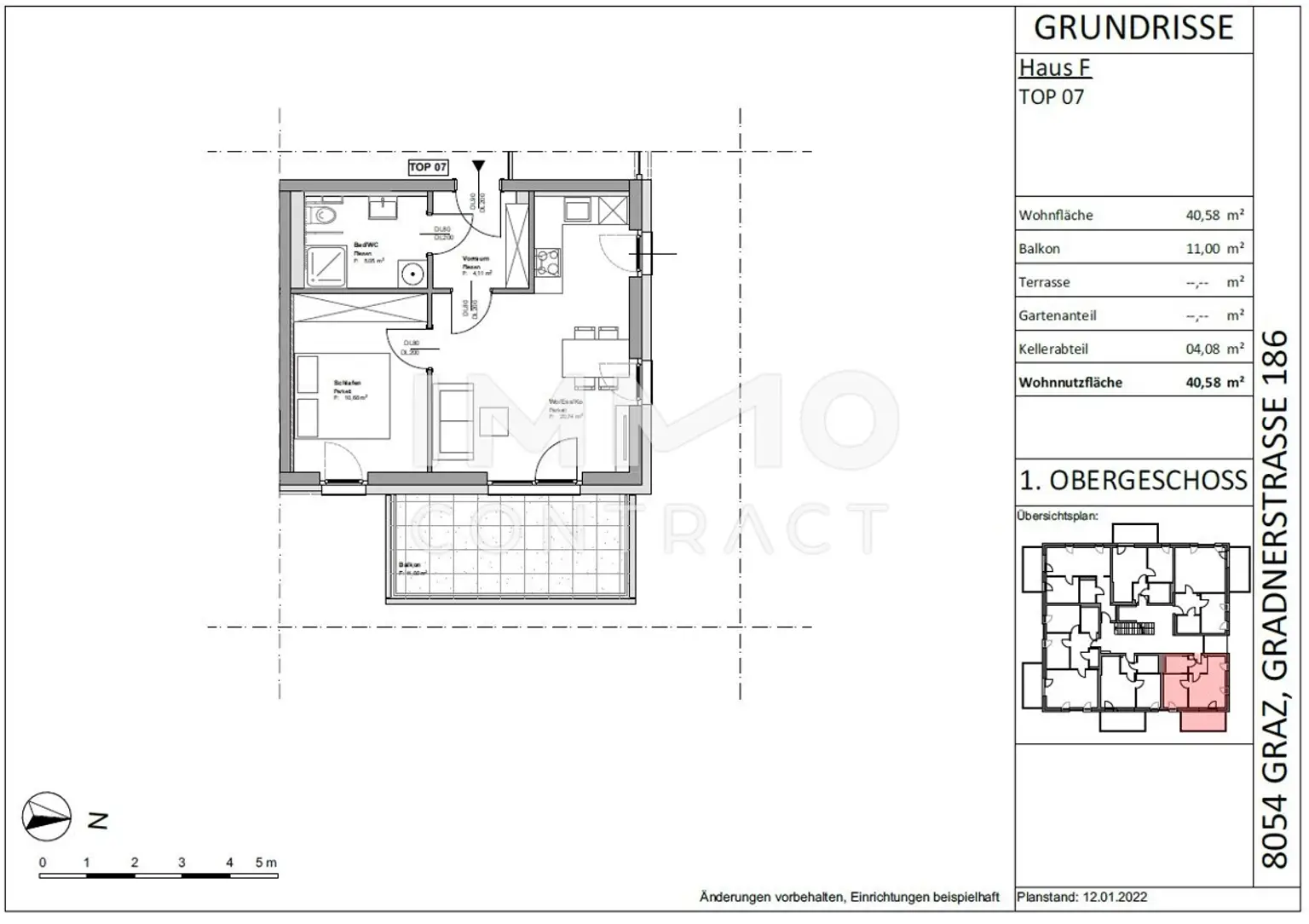 Geförderte 2 Zimmer Wohnung mit  großem Balkon - Gradnerstraße 186 F - Top 7 F