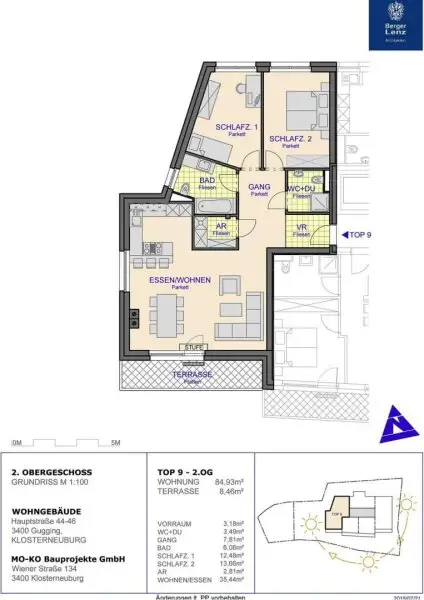 HELLE 3-ZIMMERWOHNUNG NAHE ISTA. CHARMANTE FAMILIENWOHNUNG MIT TERRASSE UND AUTOSTELLPLATZ IN MARIA GUGGING.