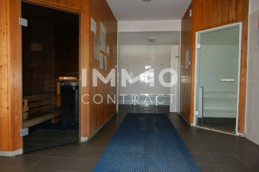 Voll möblierte 3 Zimmer Wohnung mit
Loggia, Pool, Sauna, Terrasse und
Fitnessstudio am Wienerberg!