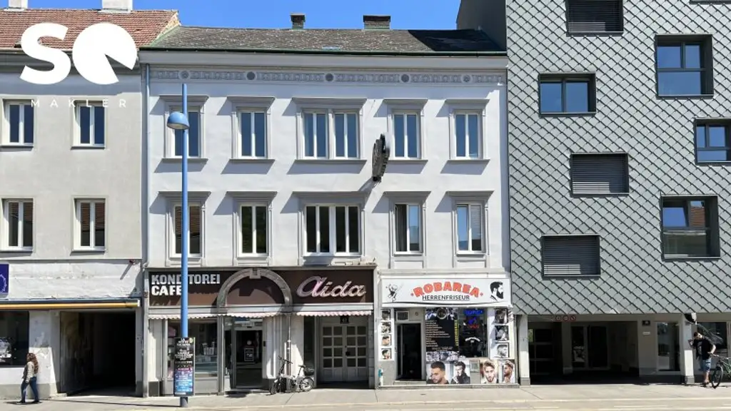 # SQ - ROHDACHBODEN MIT BAUBEWILLIGUNG & ERWEITERBARE WOHNUNG IM 2. OBERGESCHOSS IN ZENTRALER LAGE AM SPITZ IN FLORIDSDORF