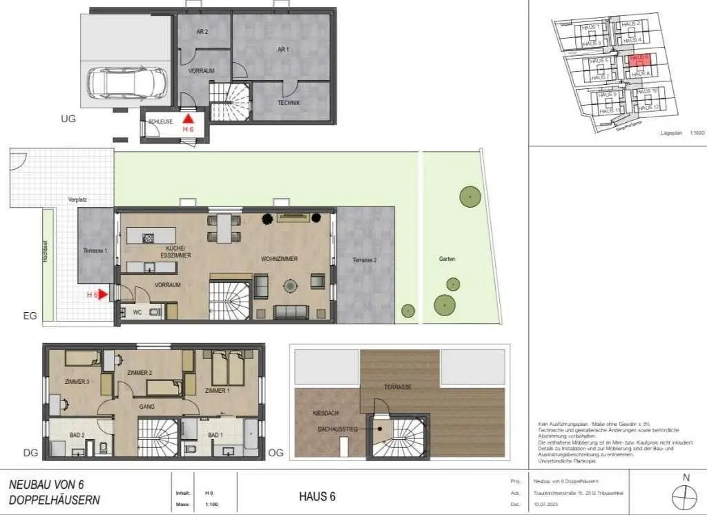 "Nur noch eine Einheit! Luxus-Doppelhaus mit Tiefgarage, Keller, Dachterrasse & Smart-Home - auf Eigengrund!"</"