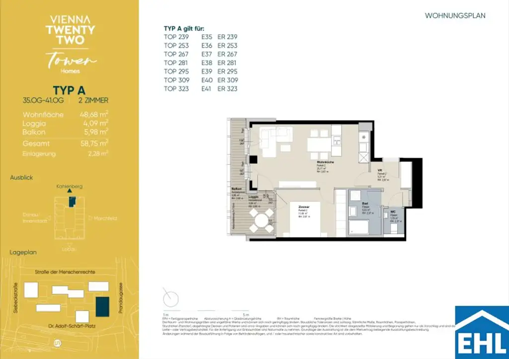 Urbaner Lifestyle – 2-Zi.-Erstbezug mit Rooftop Spa | TOWER HOMES