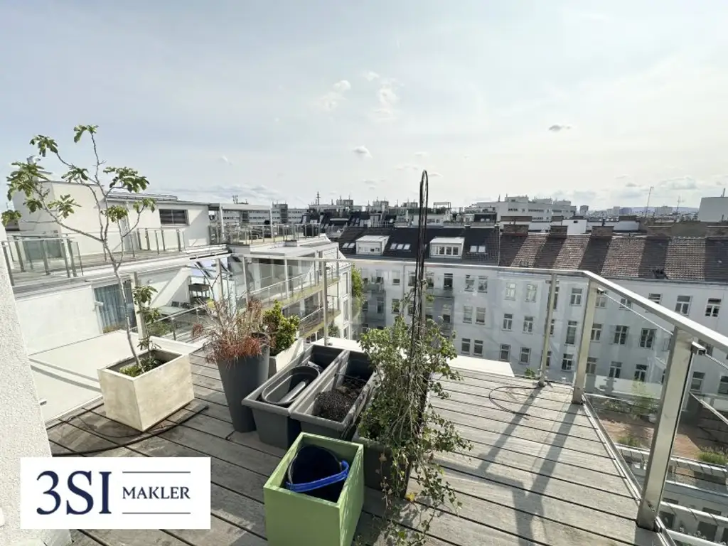 Dachterrassentraum - Einzigartiger Ausblick - Vollmöbliert - Gemeinschaftspool - in Bestlage des 2. Bezirks