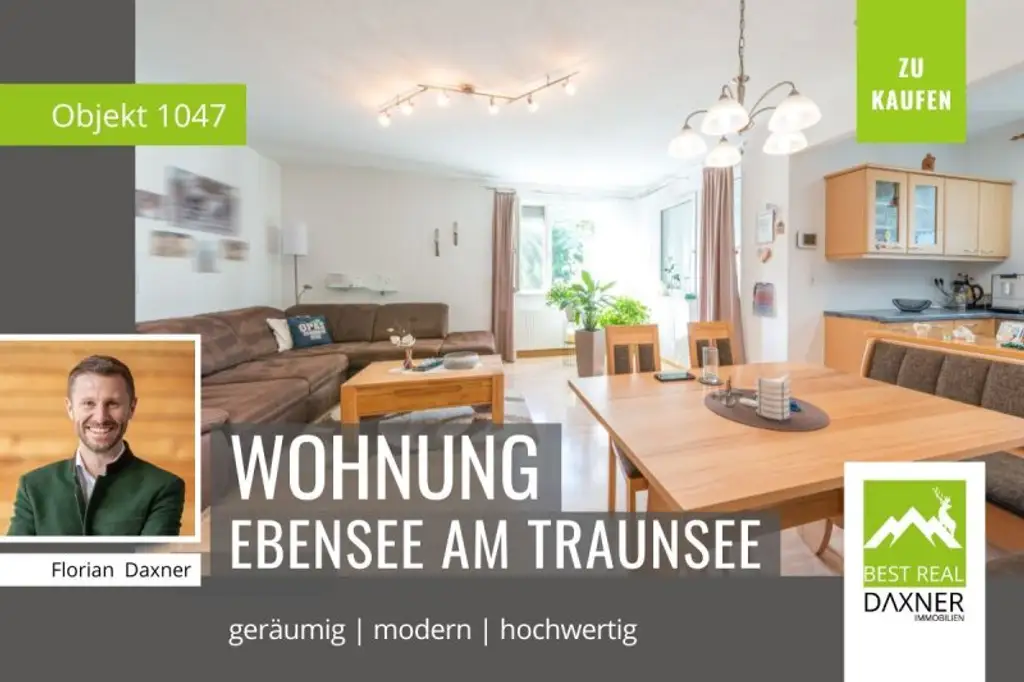 Traumhafte 3-Zimmer-Wohnung mit Bergblick in Ebensee am Traunsee
