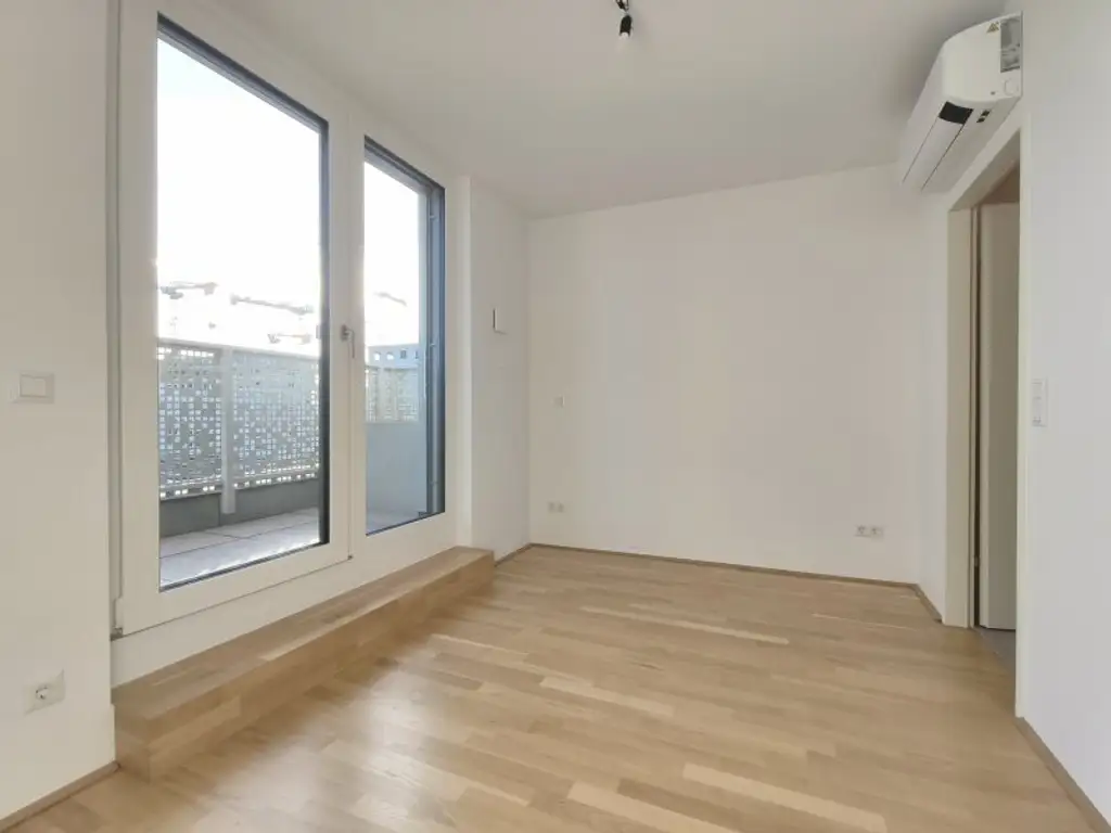 Exklusive 2-Zimmer-Dachgeschosswohnung mit Süd/West-Terrasse – Erstbezug in Toplage Nahe U1 Kagran, Donau Zentrum & Alter Donau