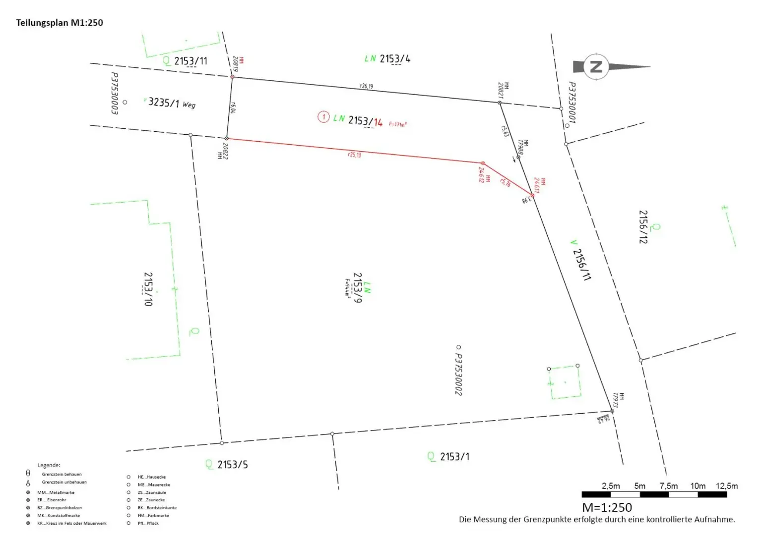 Vermessungsurkunde neu