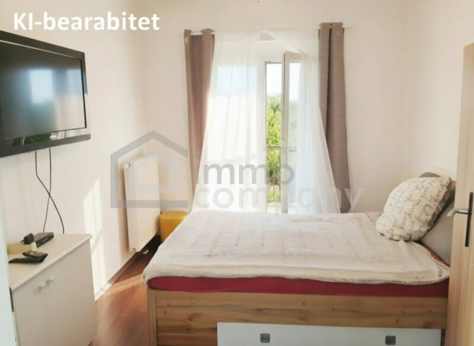 Schlafzimmer mit KI bearbeitet