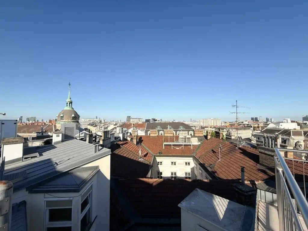 Exklusive 3-Zimmer-Dachgeschoßwohnung mit Klimaanlage und Dachterrasse – Kärntner Ring, 1010 Wien