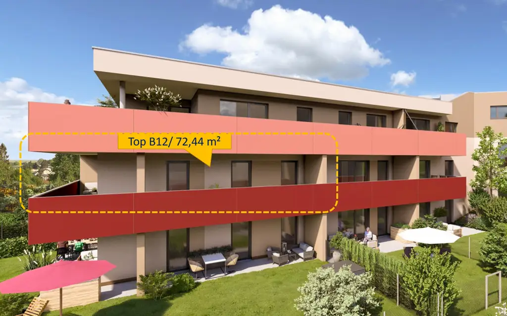 Sonnendurchflutete 3 Zi-Wohnung in den STADTTERRASSEN PEUERBACH - provisionsfrei!  ** JETZT FRÜHKÄUFER-RABATT!**