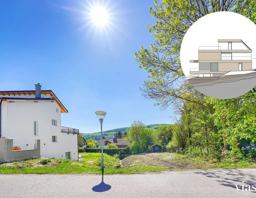 Pressbaum I An der Viehhoferin 17a I Grundstück in Südlage mit Blick ins Grüne