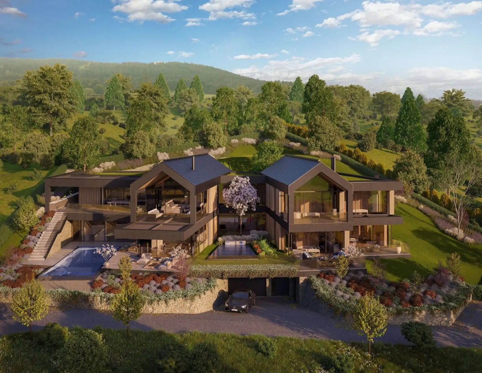 Prestige-Grundstück mit Traunsee-Panorama und Studie für eine Luxusvilla