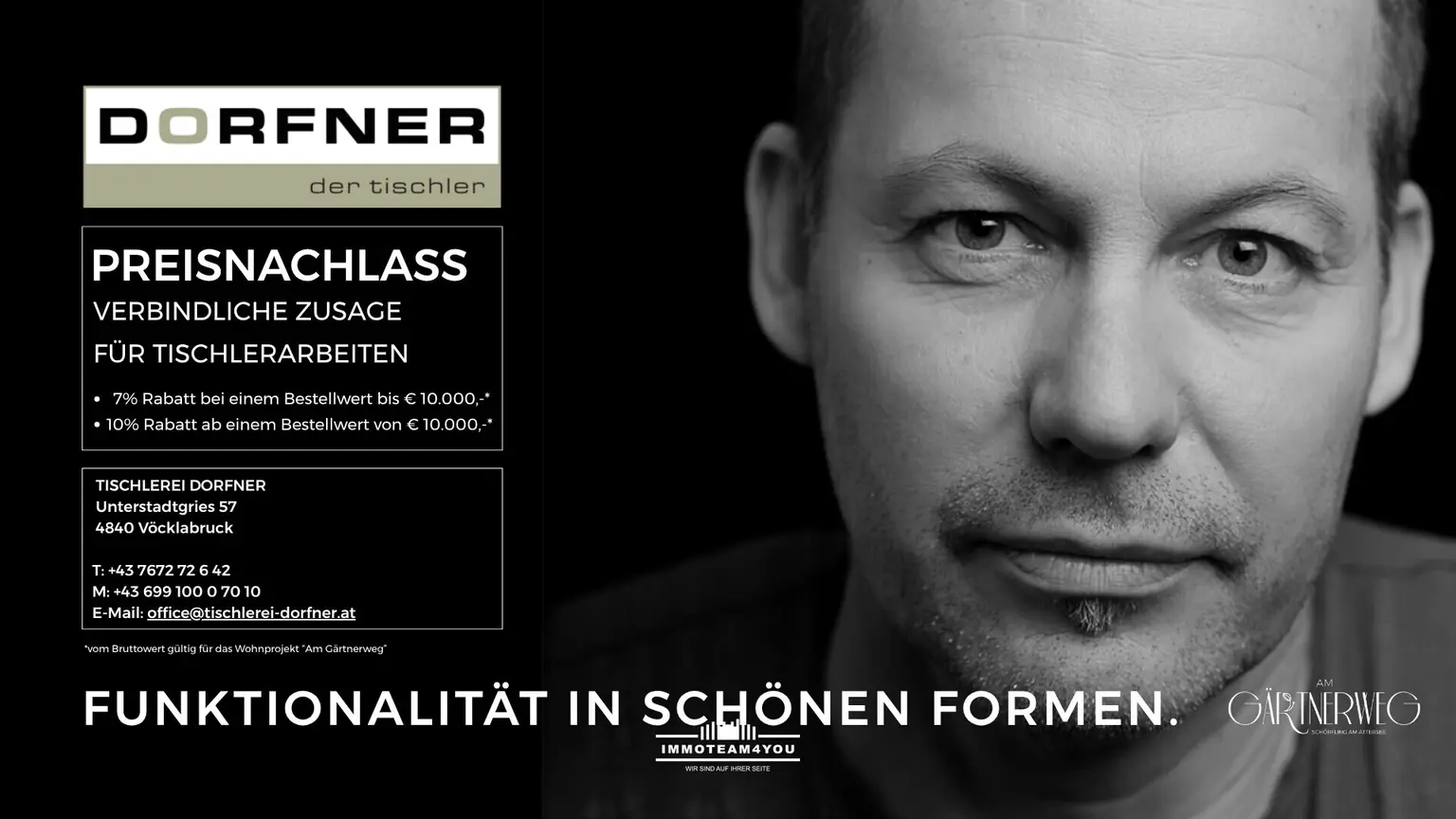 Tischlerei Dorfner Zusage Preisnachlass